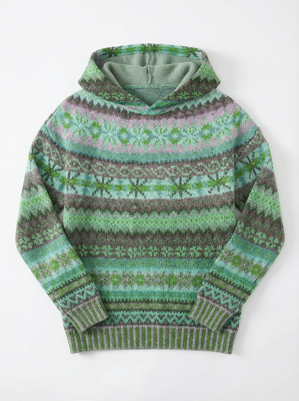 Sweater Women Norwegian Pattern Winter Relaxed Fit