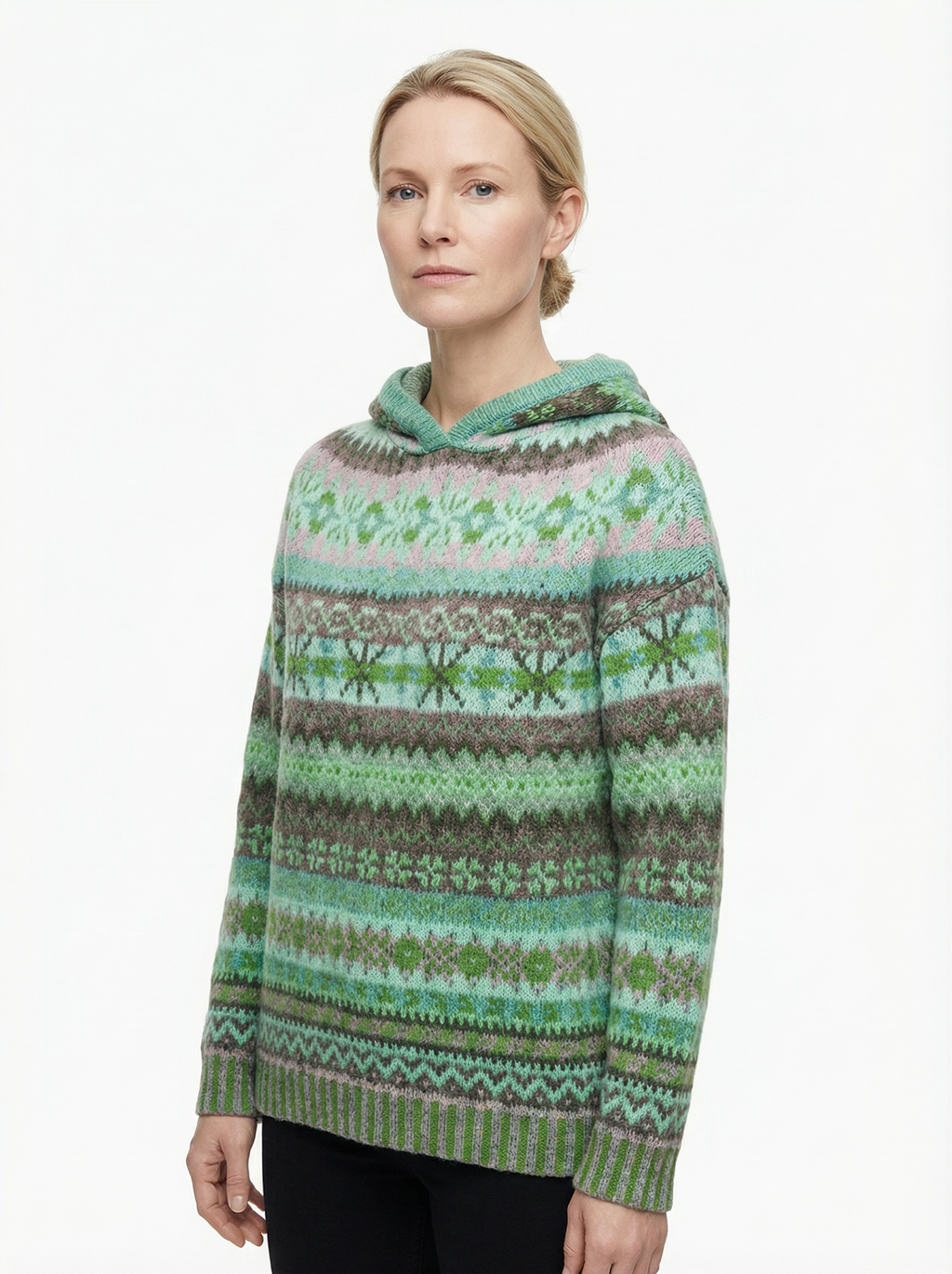 Sweater Women Norwegian Pattern Winter Relaxed Fit