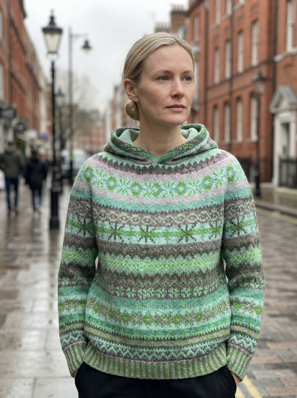 Sweater Women Norwegian Pattern Winter Relaxed Fit