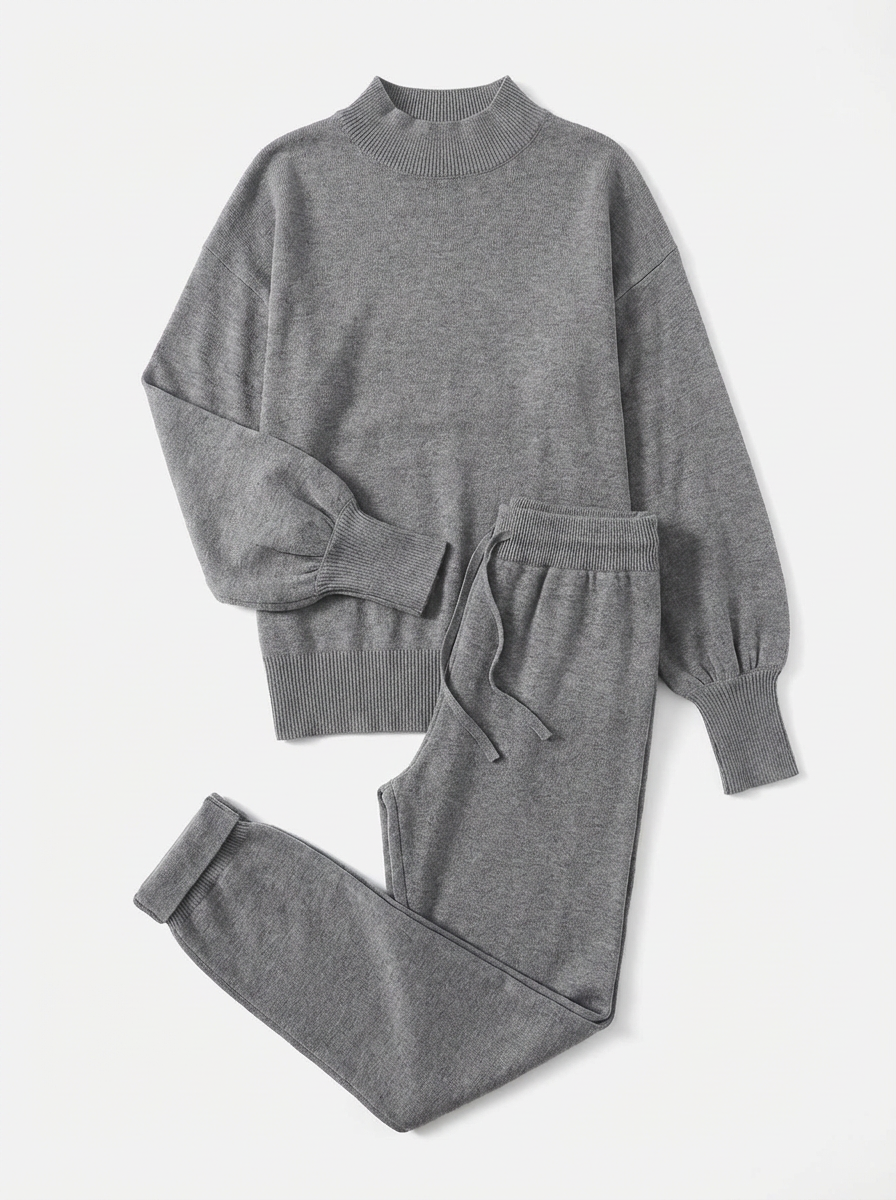 Tracksuit Women 2-Piece Set Relaxed Fit Balloon Sleeves