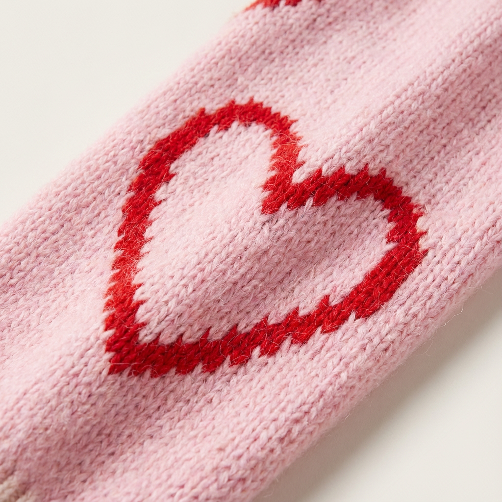 Sweater Women Crew Neck Oversized Heart Design