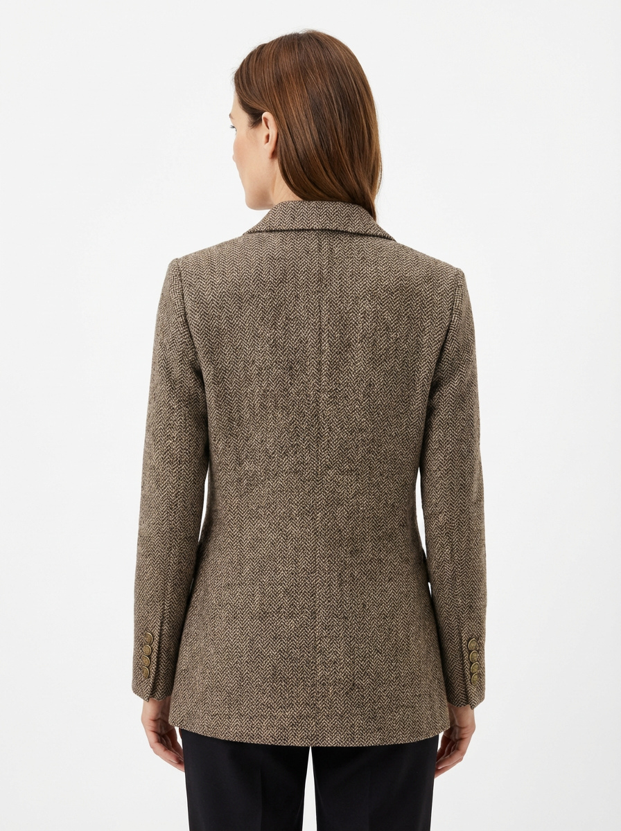 Blazer Women Functional Pockets Single-Breasted Tailored Cut