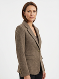 Blazer Women Functional Pockets Single-Breasted Tailored Cut