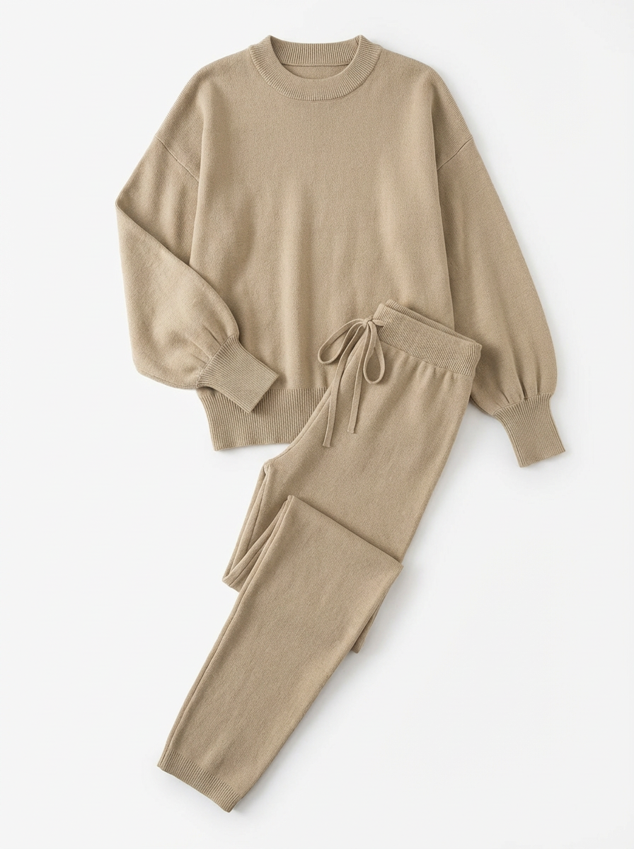 Tracksuit Women 2-Piece Set Relaxed Fit Balloon Sleeves