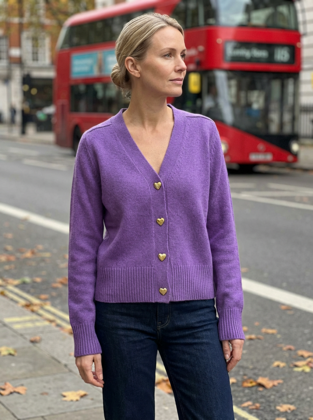 Cardigan Women Knitted Button Front Hip-Length