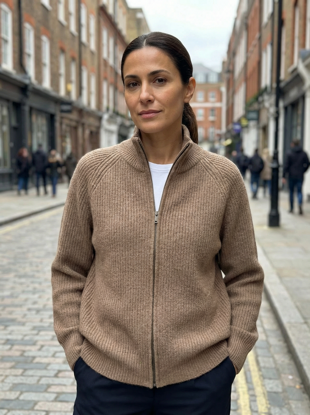 Cardigan Women Full-Zip Front Tailored Silhouette