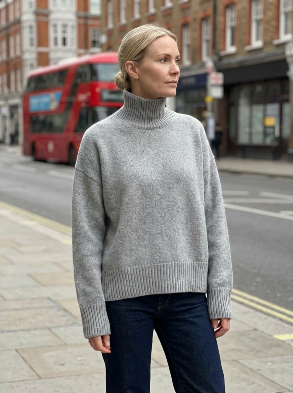 Turtleneck Sweater Women Classic Fit