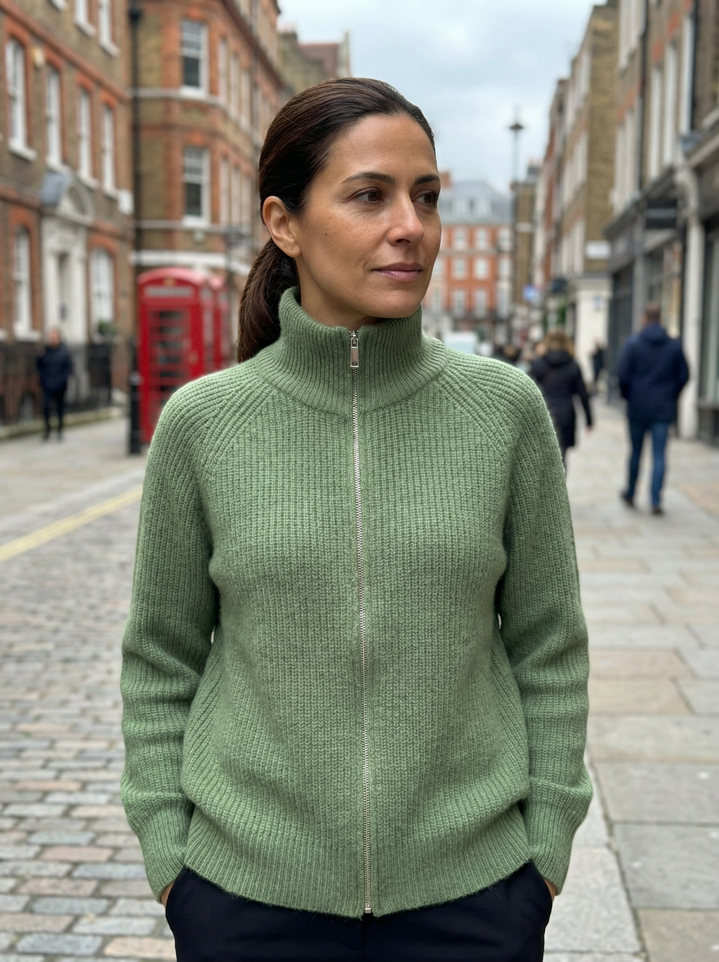 Cardigan Women Full-Zip Front Tailored Silhouette