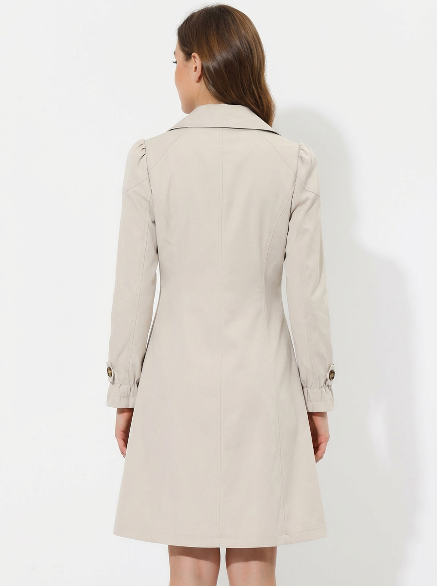Overcoat Women Open Collar Relaxed Fit Trench‑Inspired