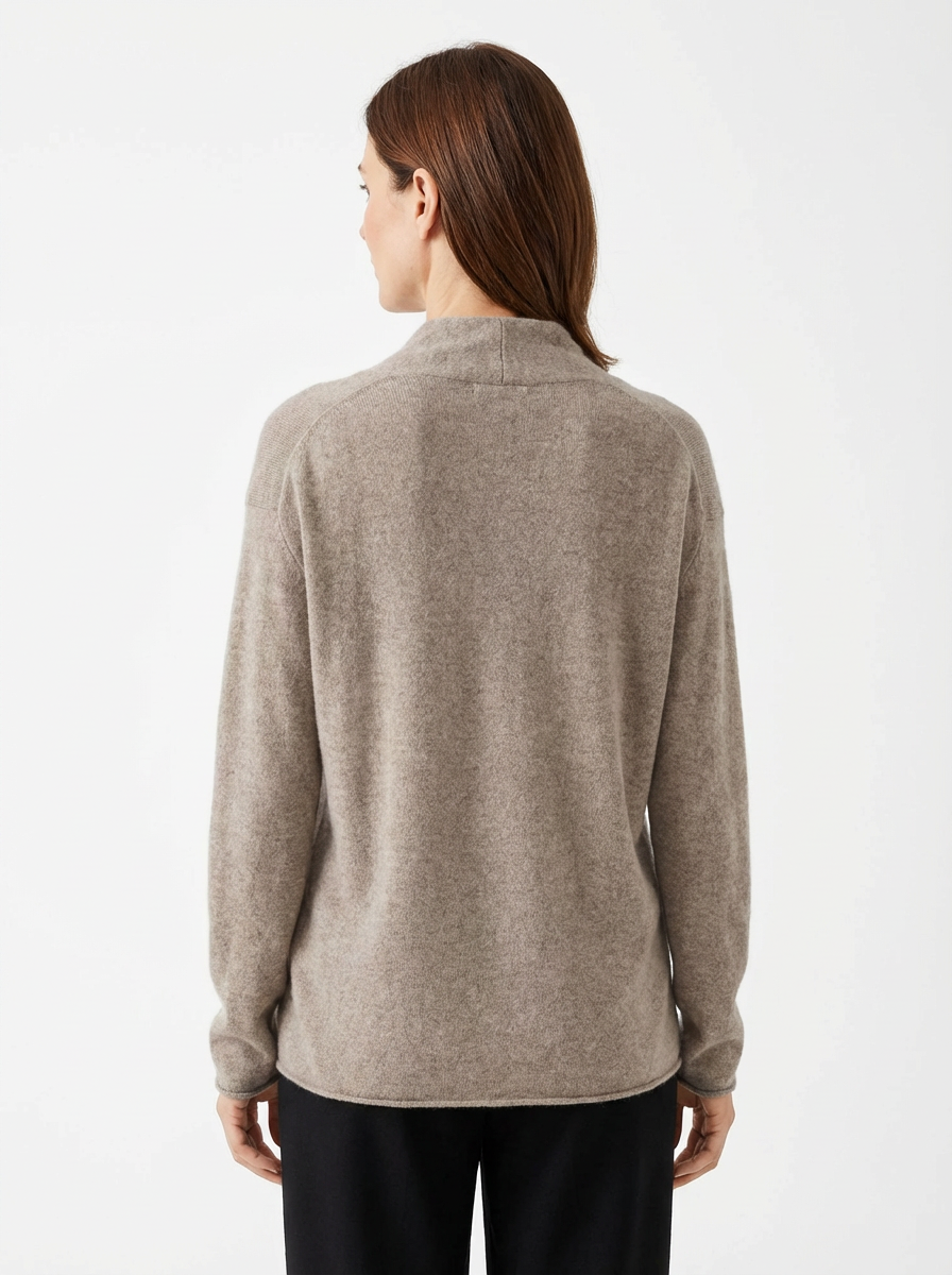 Sweater Women Wrap V‑Neck Relaxed Fit Crossed Wrap