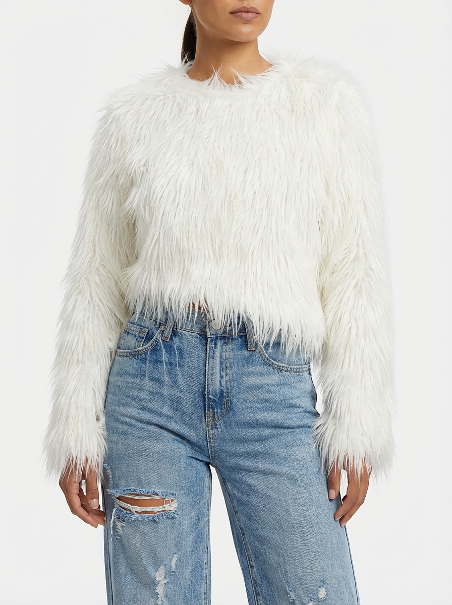 Jeans Women Wide-Leg High-Rise Distressed Style