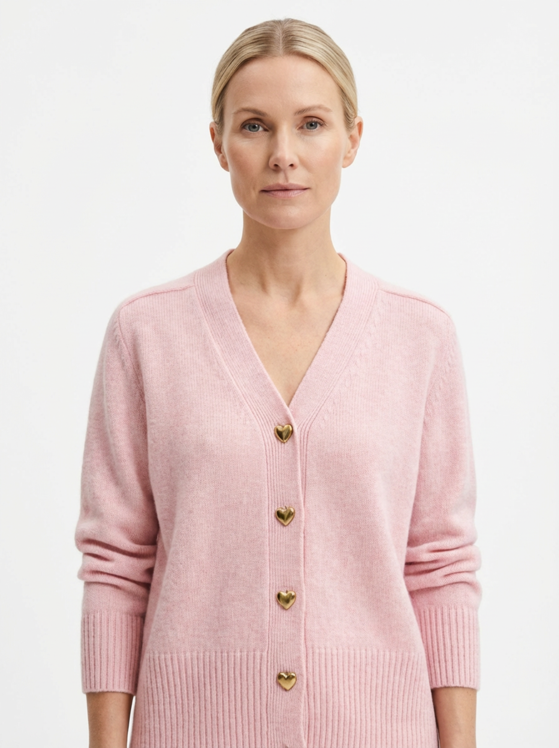 Cardigan Women Knitted Button Front Hip-Length