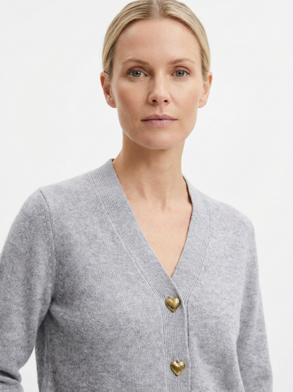 Cardigan Women Knitted Button Front Hip-Length