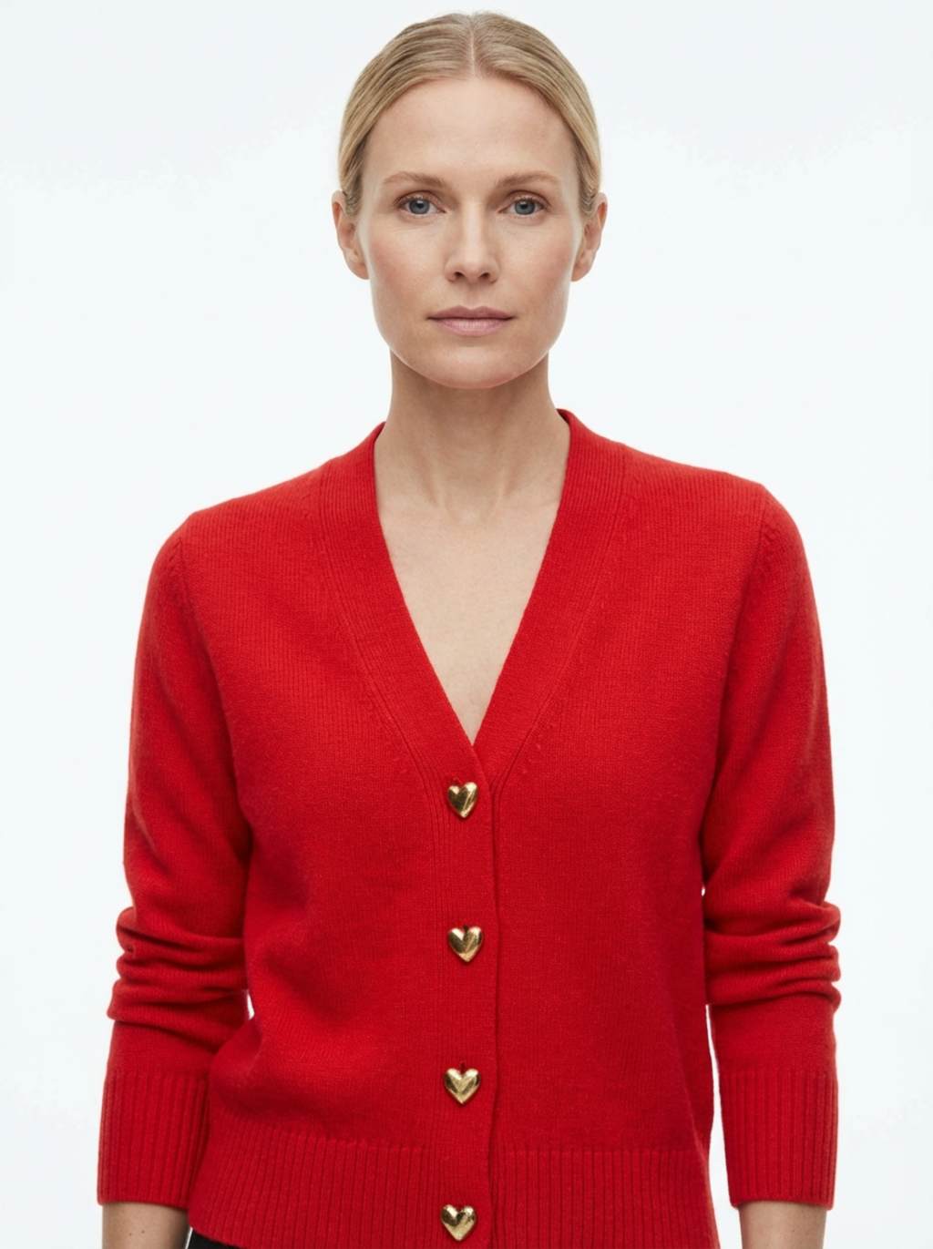 Cardigan Women Knitted Button Front Hip-Length