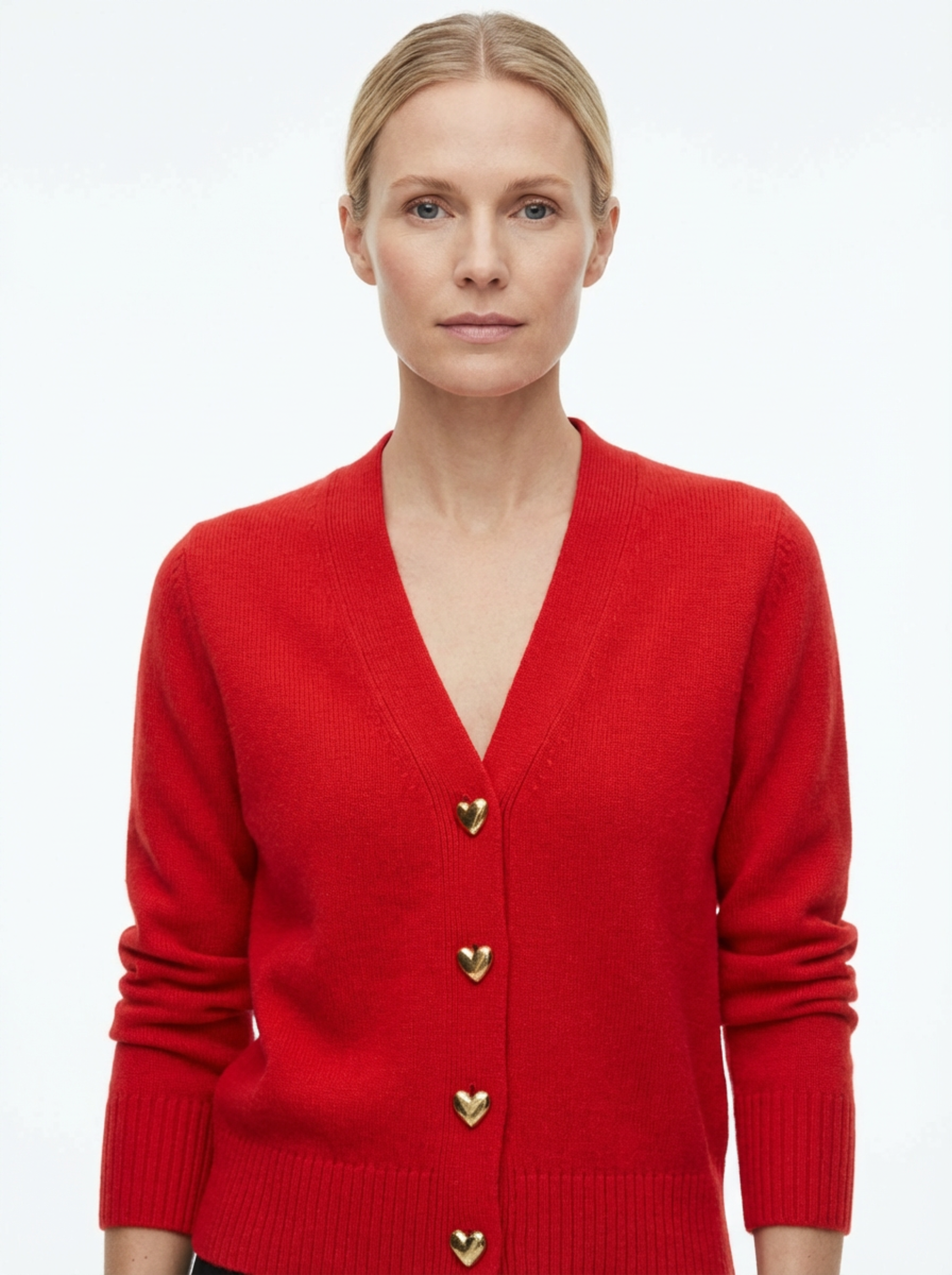 Cardigan Women Knitted Button Front Hip-Length