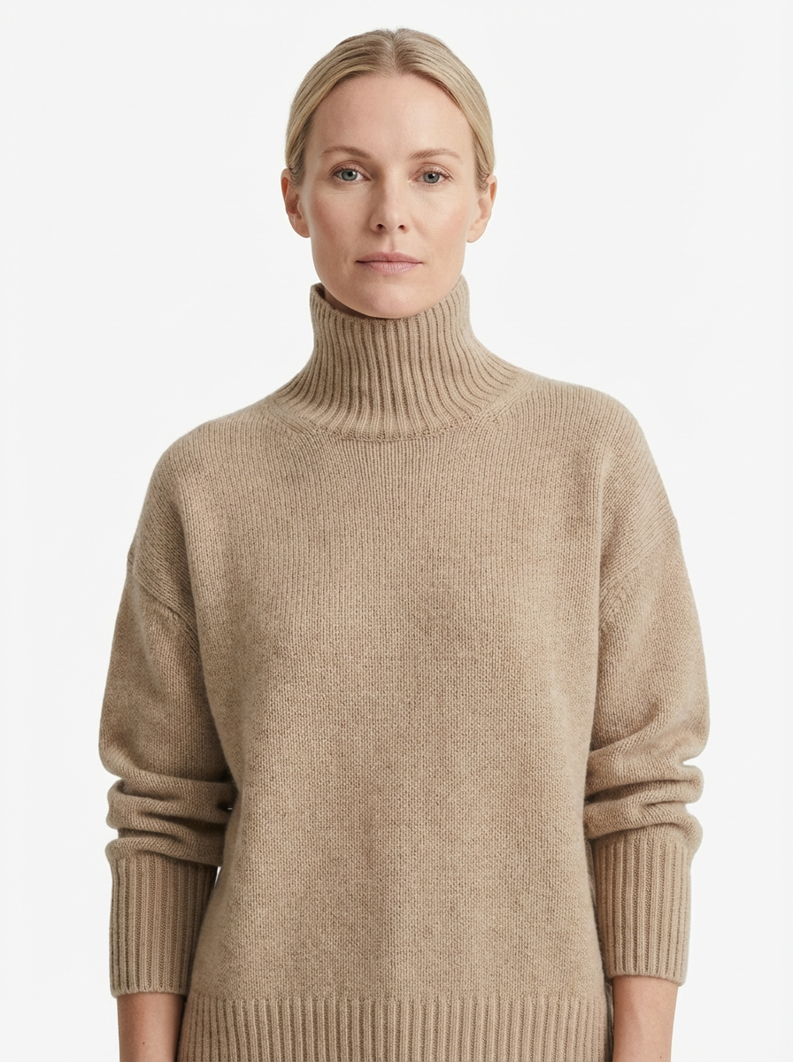 Turtleneck Sweater Women Classic Fit