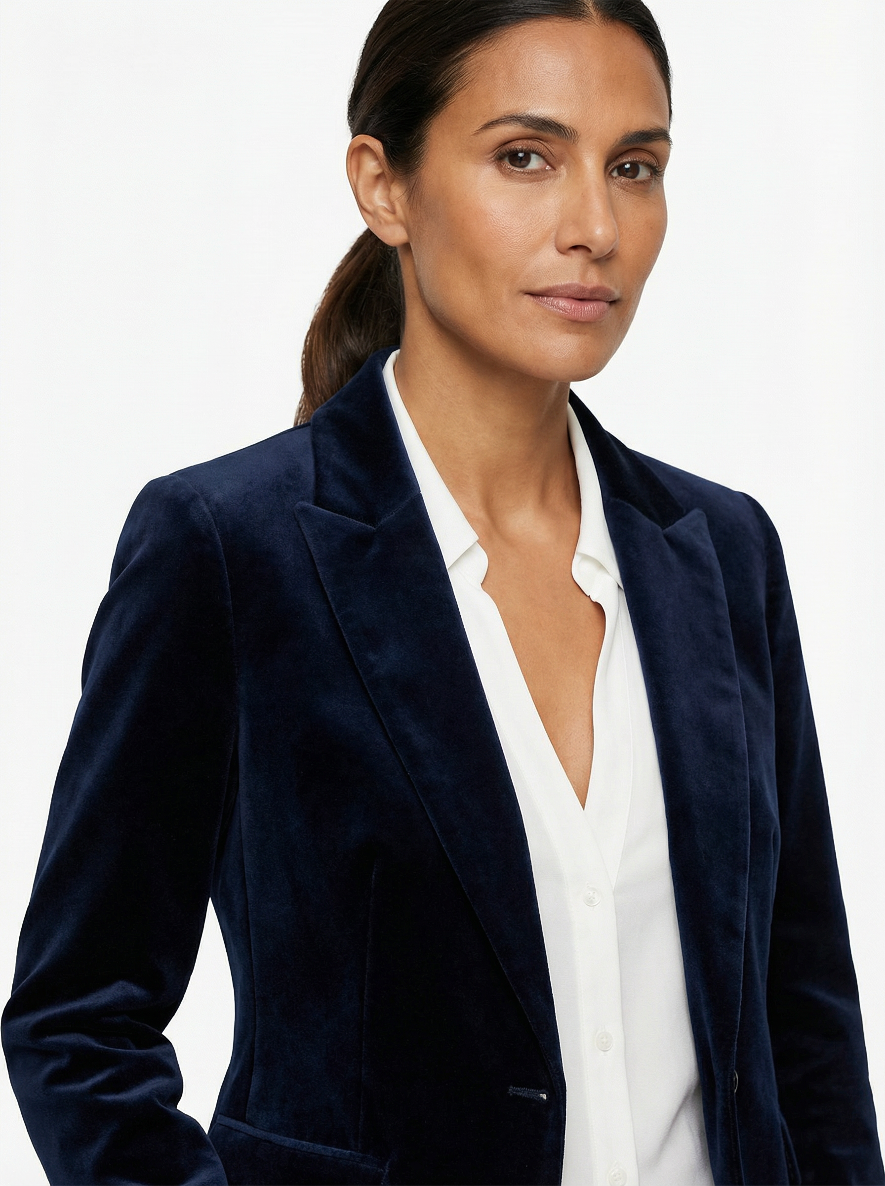 Blazer Women Tailored Fit Classic Lapel Gold Button Details