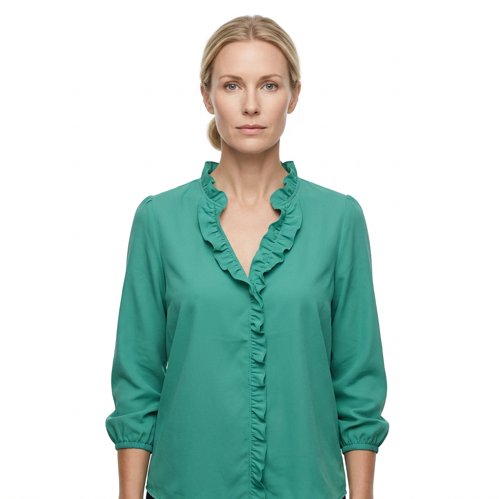 Blouse for Women with Elegant Ruches & Relaxed Cut