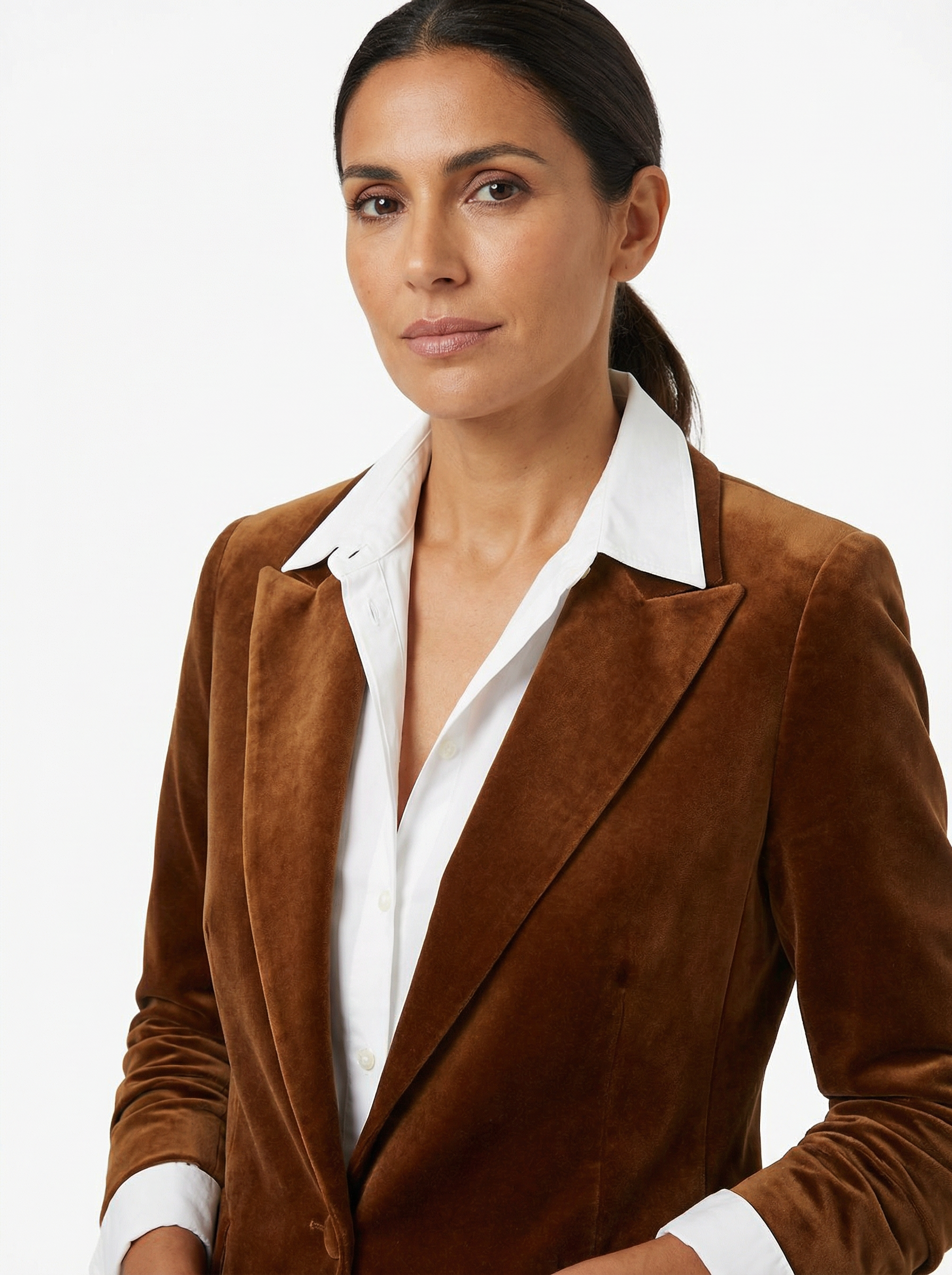 Blazer Women Tailored Fit Classic Lapel Gold Button Details