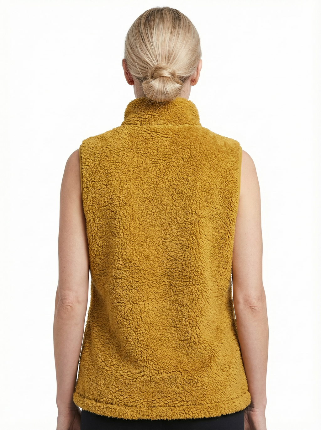 Vest Women Sleeveless Fleece Pocket Detail
