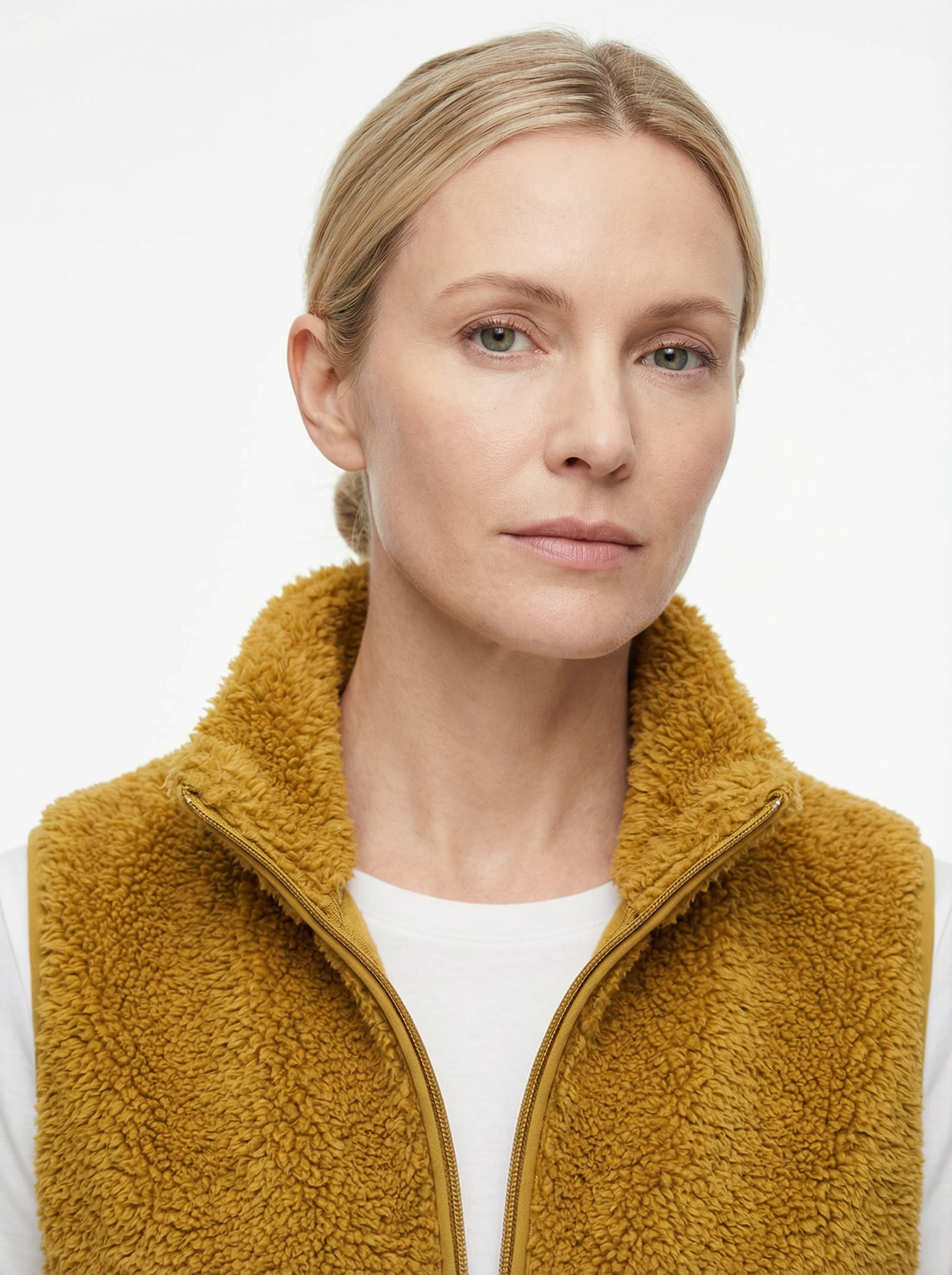 Vest Women Sleeveless Fleece Pocket Detail