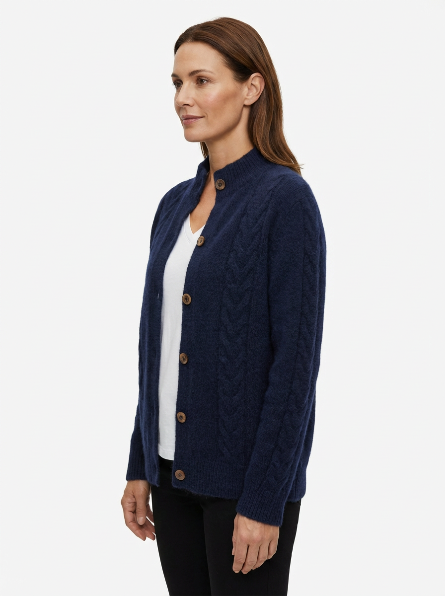 Cardigan Women Cable Knit Open-Front Relaxed Fit