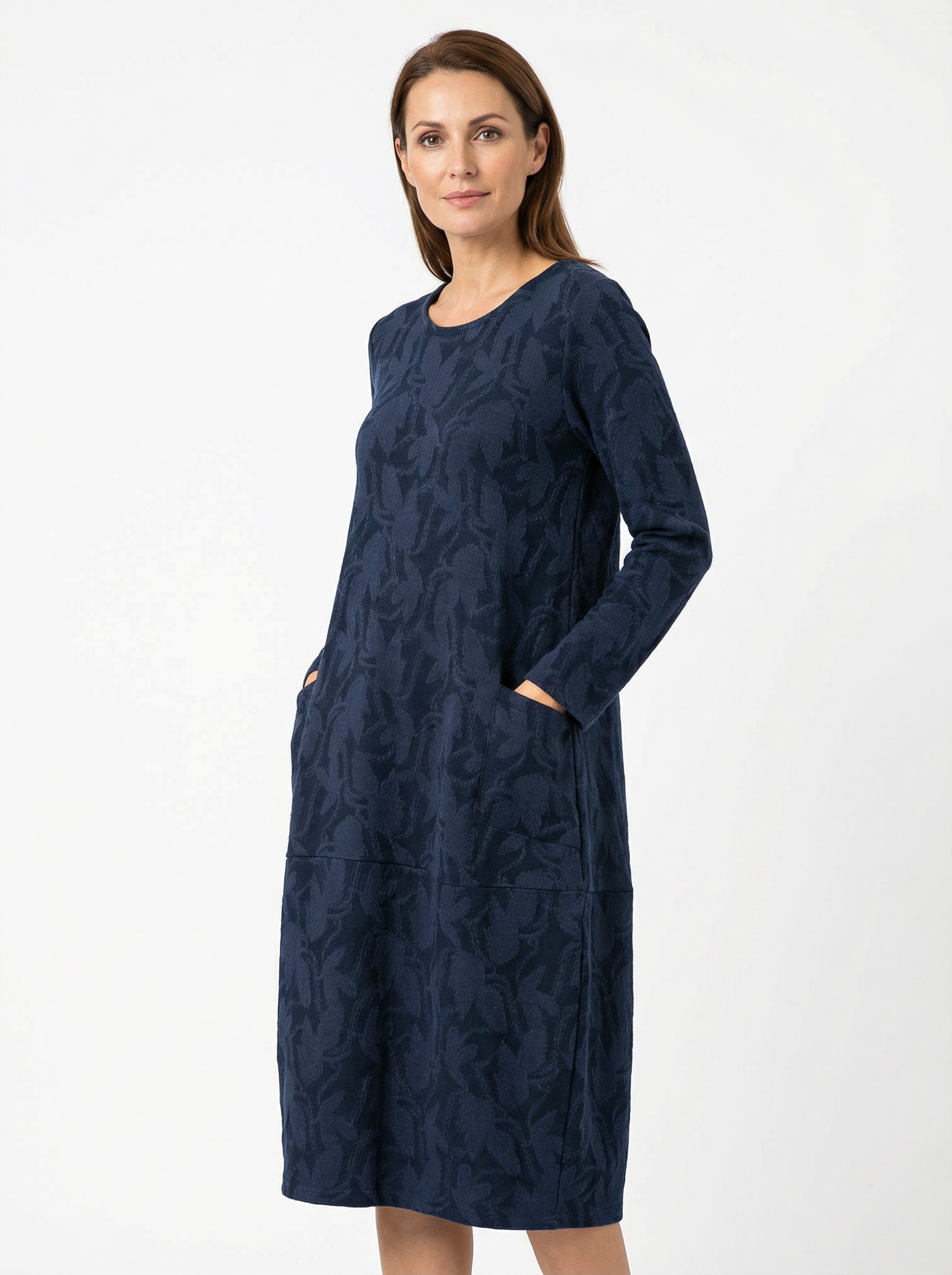 Women’s Classic Winter Dress with Full Sleeves & Relaxed Cut