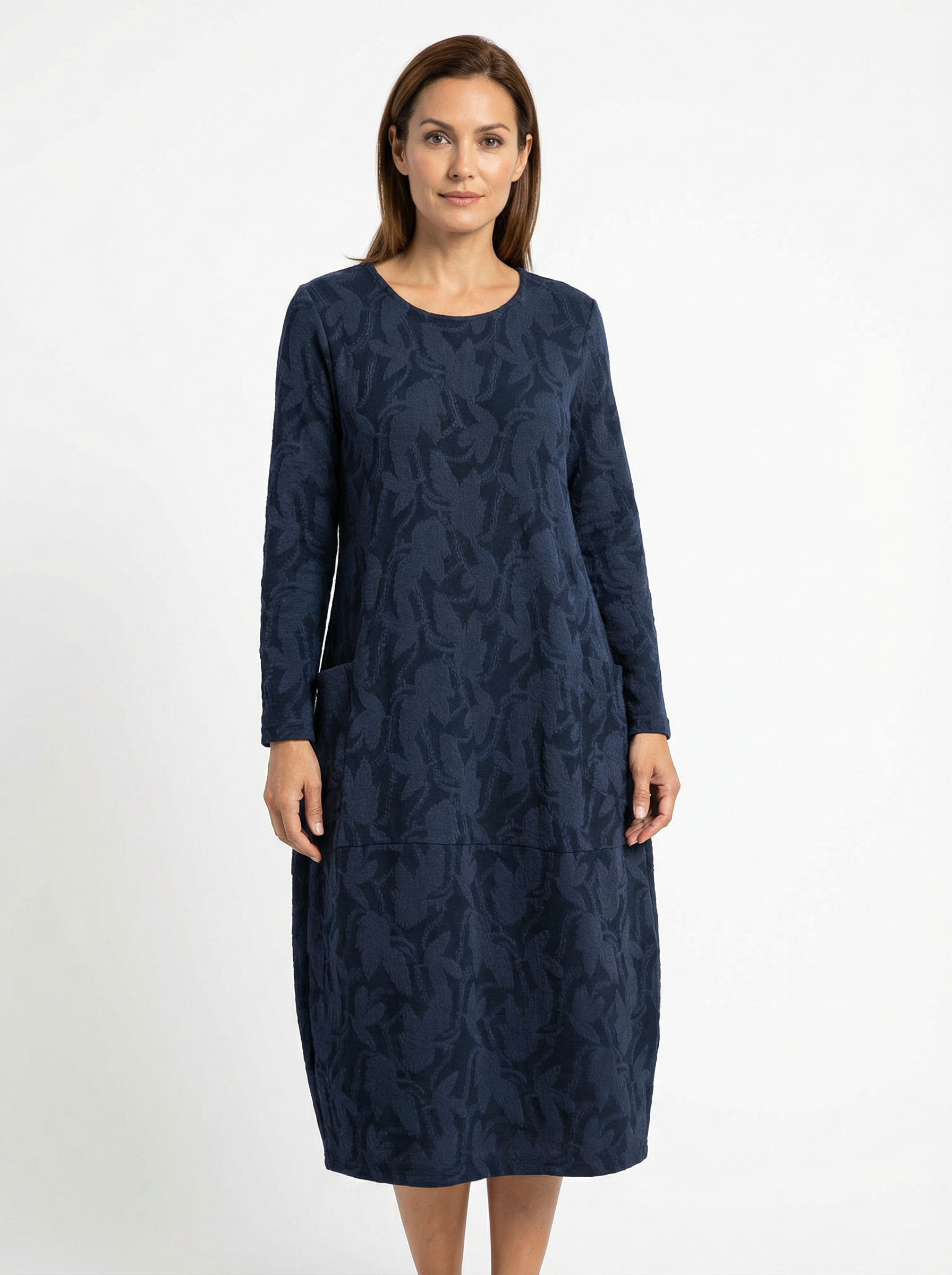 Women’s Classic Winter Dress with Full Sleeves & Relaxed Cut
