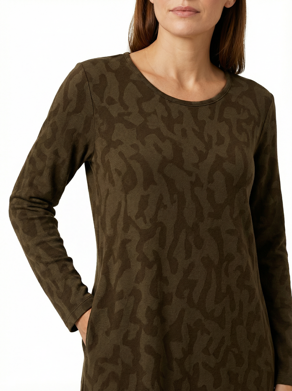 Women’s Classic Winter Dress with Full Sleeves & Relaxed Cut