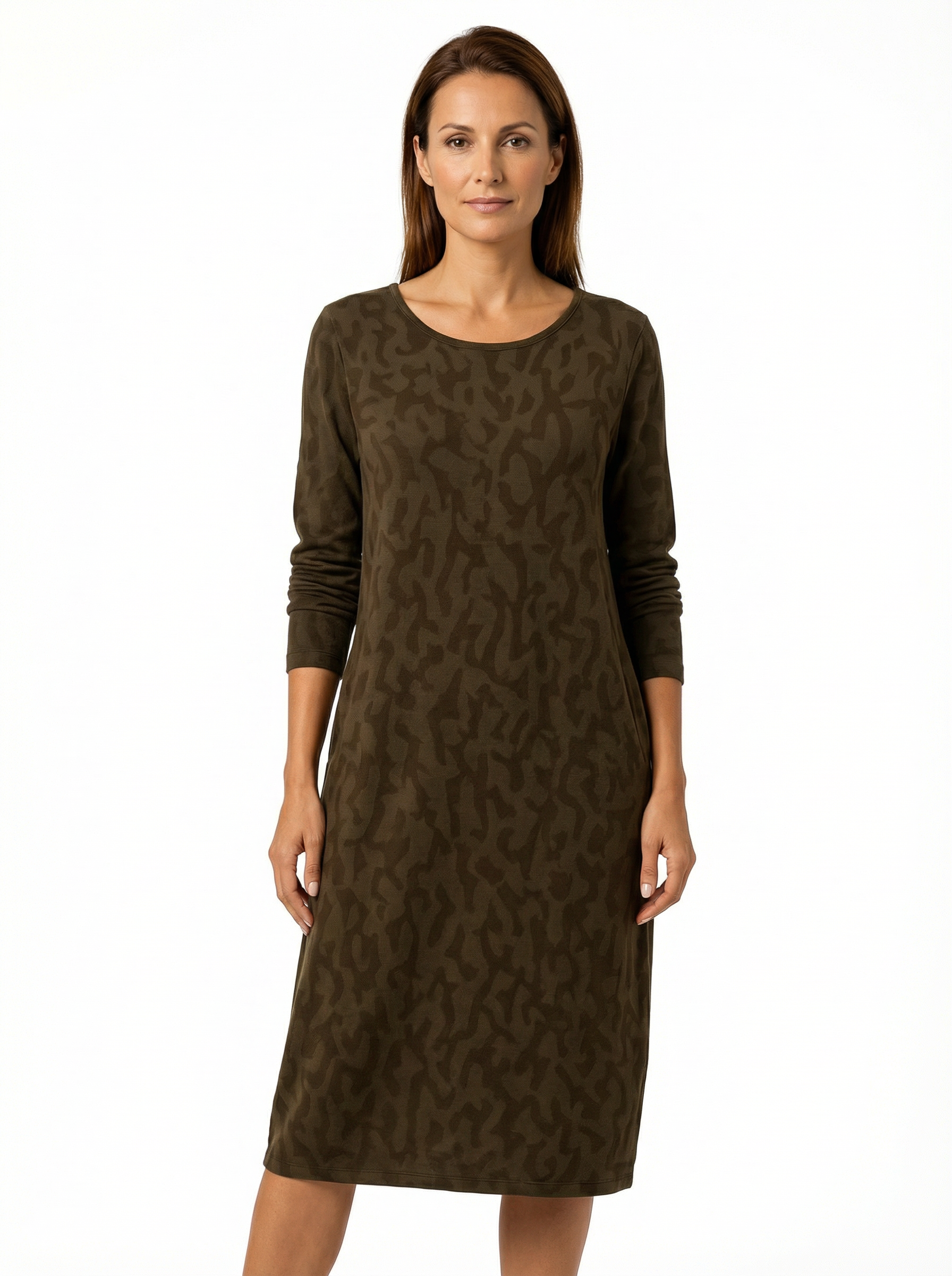Women’s Classic Winter Dress with Full Sleeves & Relaxed Cut