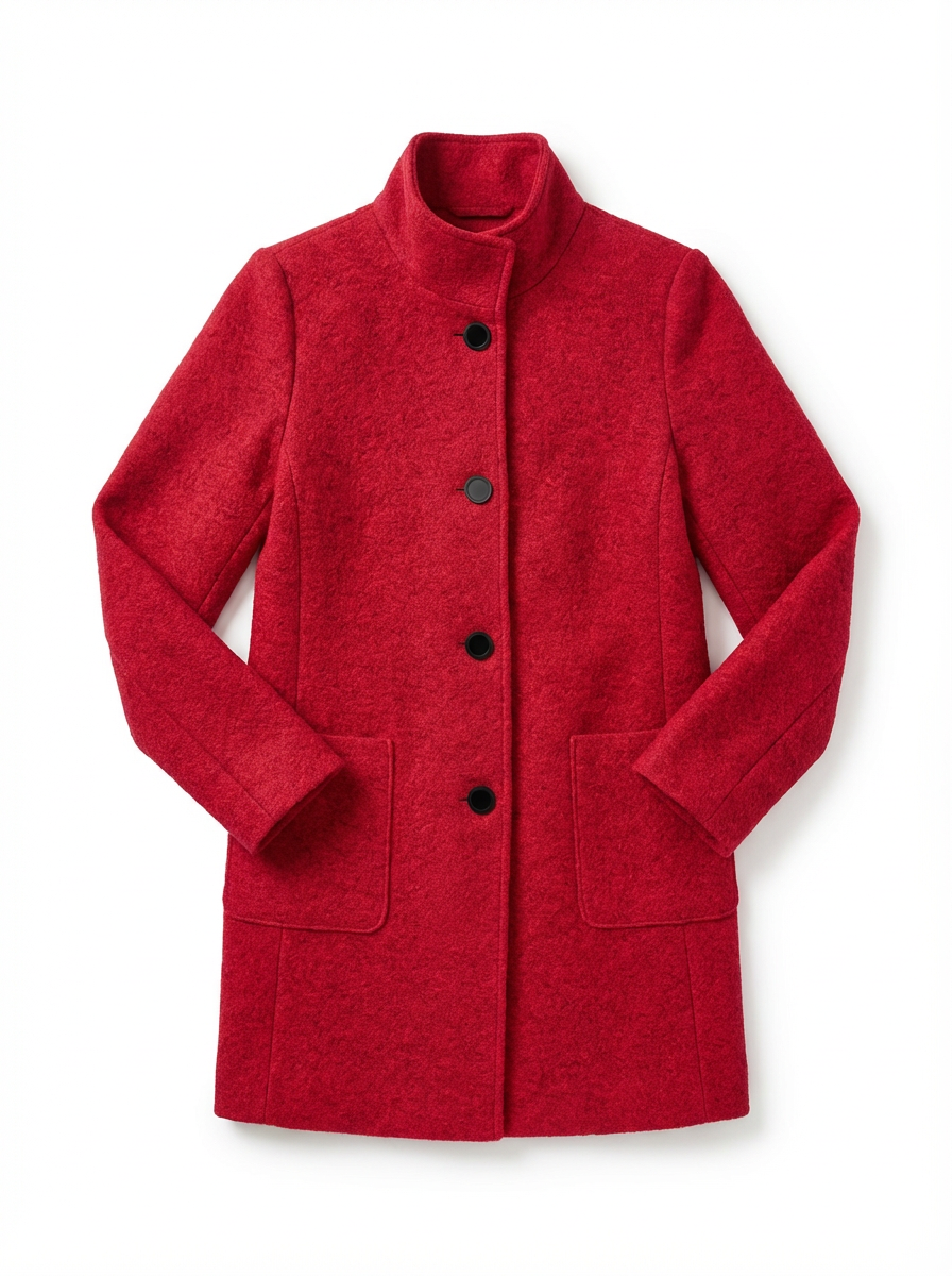 High-Collar Jacket Women Stand-Up Collar Longline Silhouette