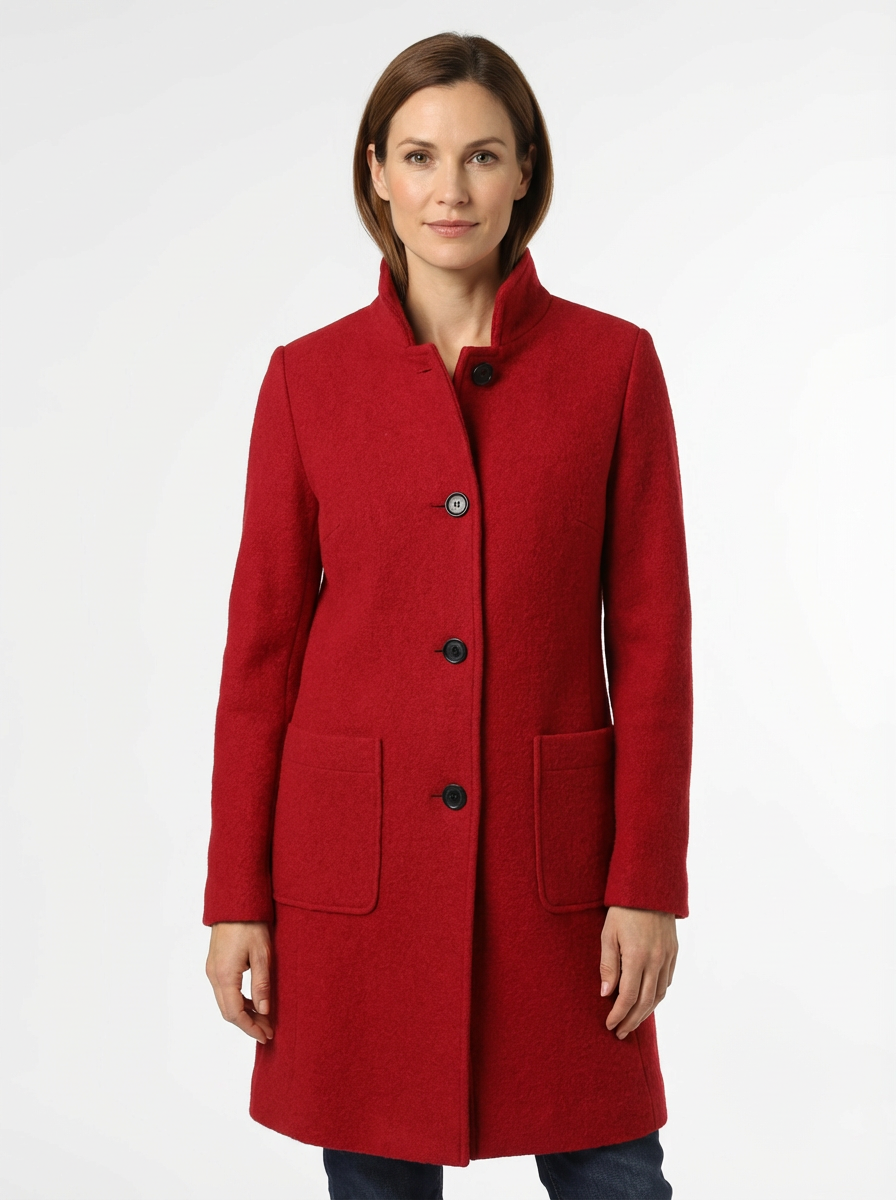 High-Collar Jacket Women Stand-Up Collar Longline Silhouette