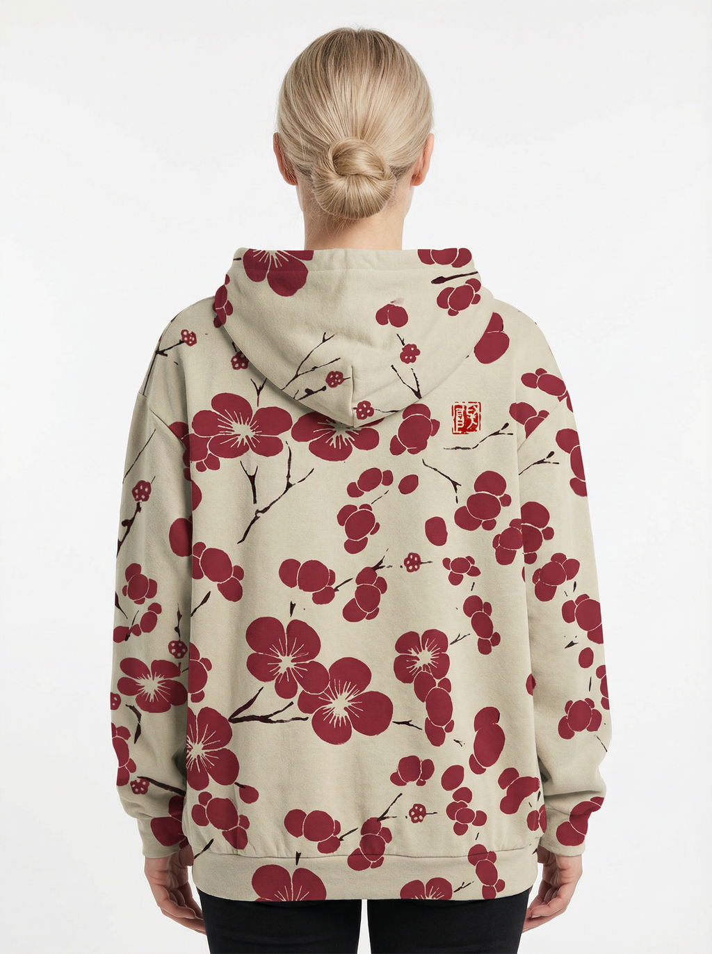 Hoodie Women Floral Print Hooded Casual Style