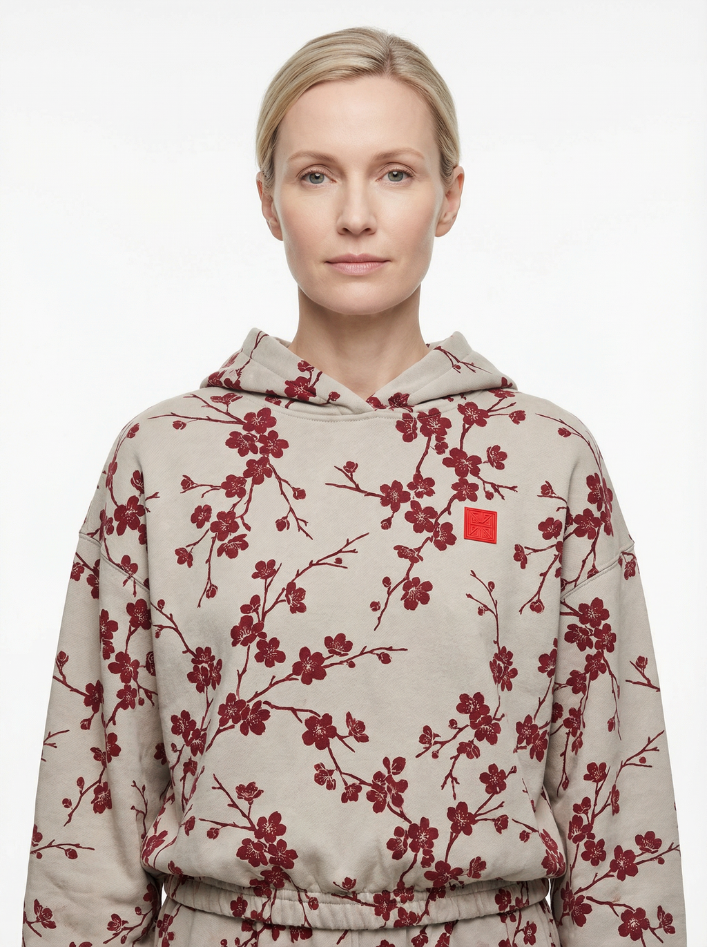 Hoodie Women Floral Print Hooded Casual Style