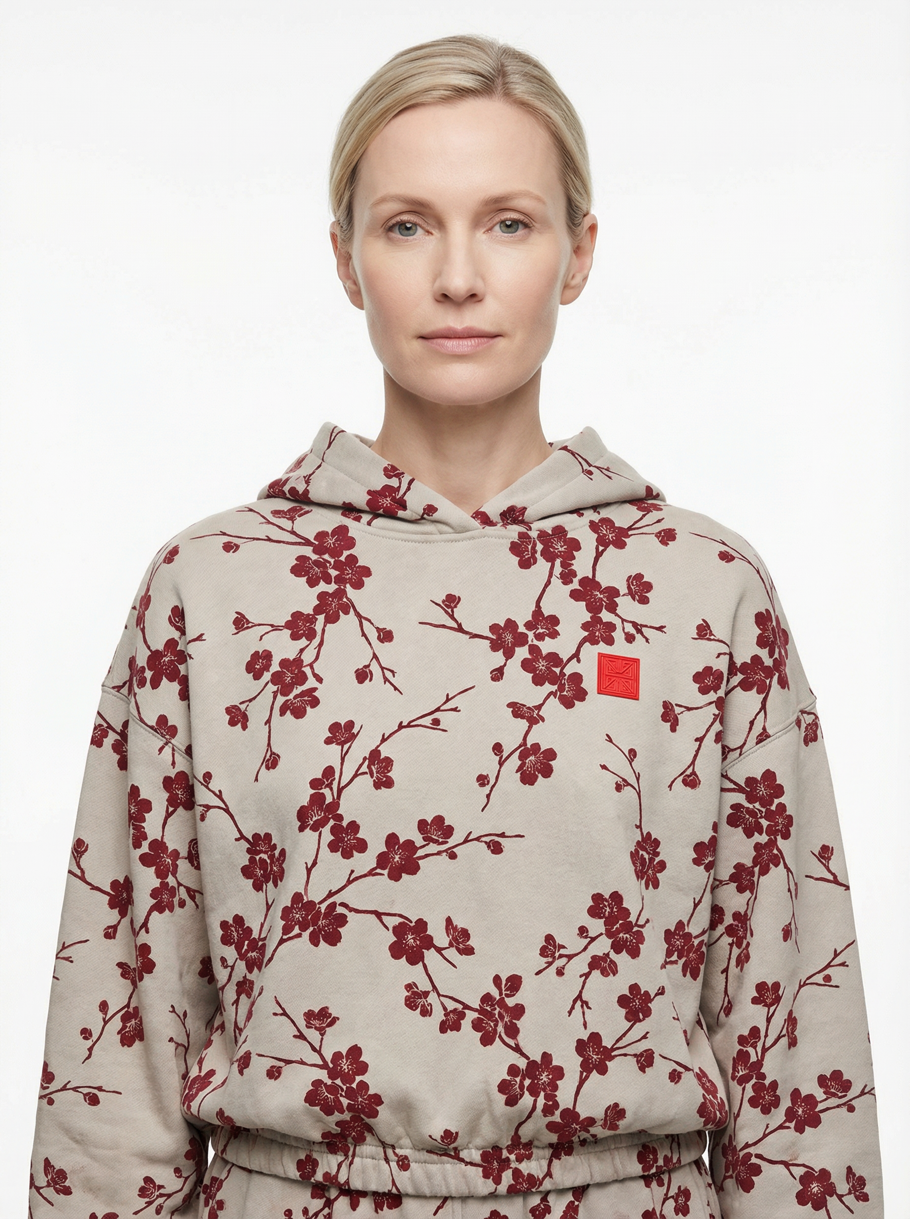 Hoodie Women Floral Print Hooded Casual Style