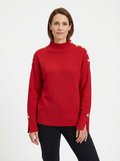 Pullover Women Oversized Ribbed High Neck Relaxed Fit