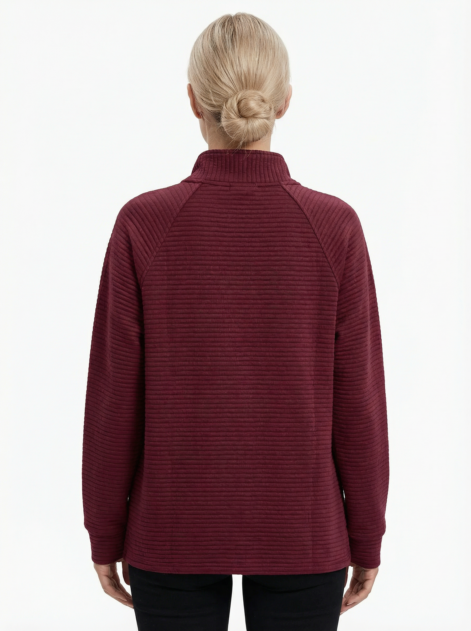 Sweater Women V‑Neck Zip Front Classic Silhouette
