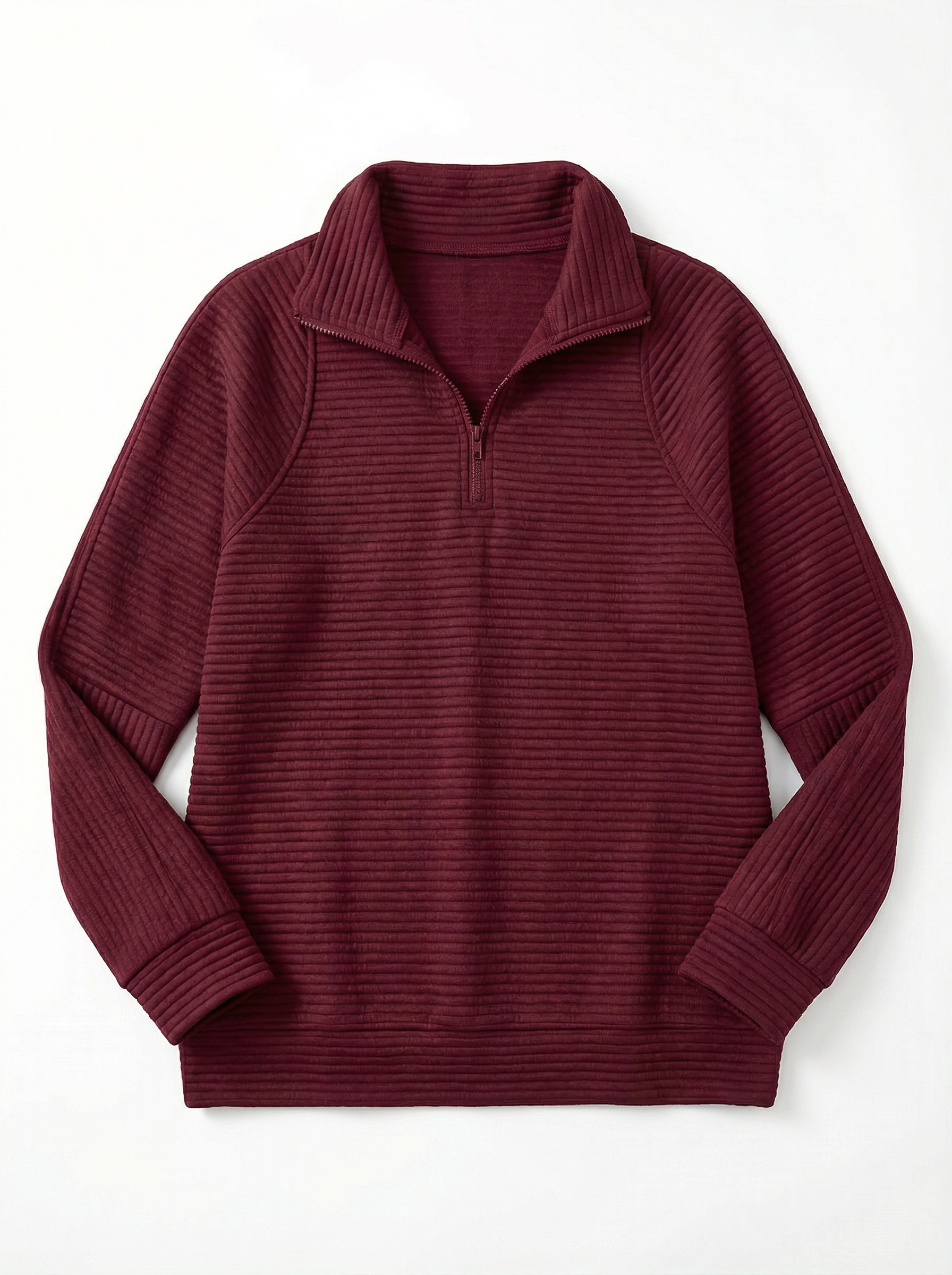 Sweater Women V‑Neck Zip Front Classic Silhouette