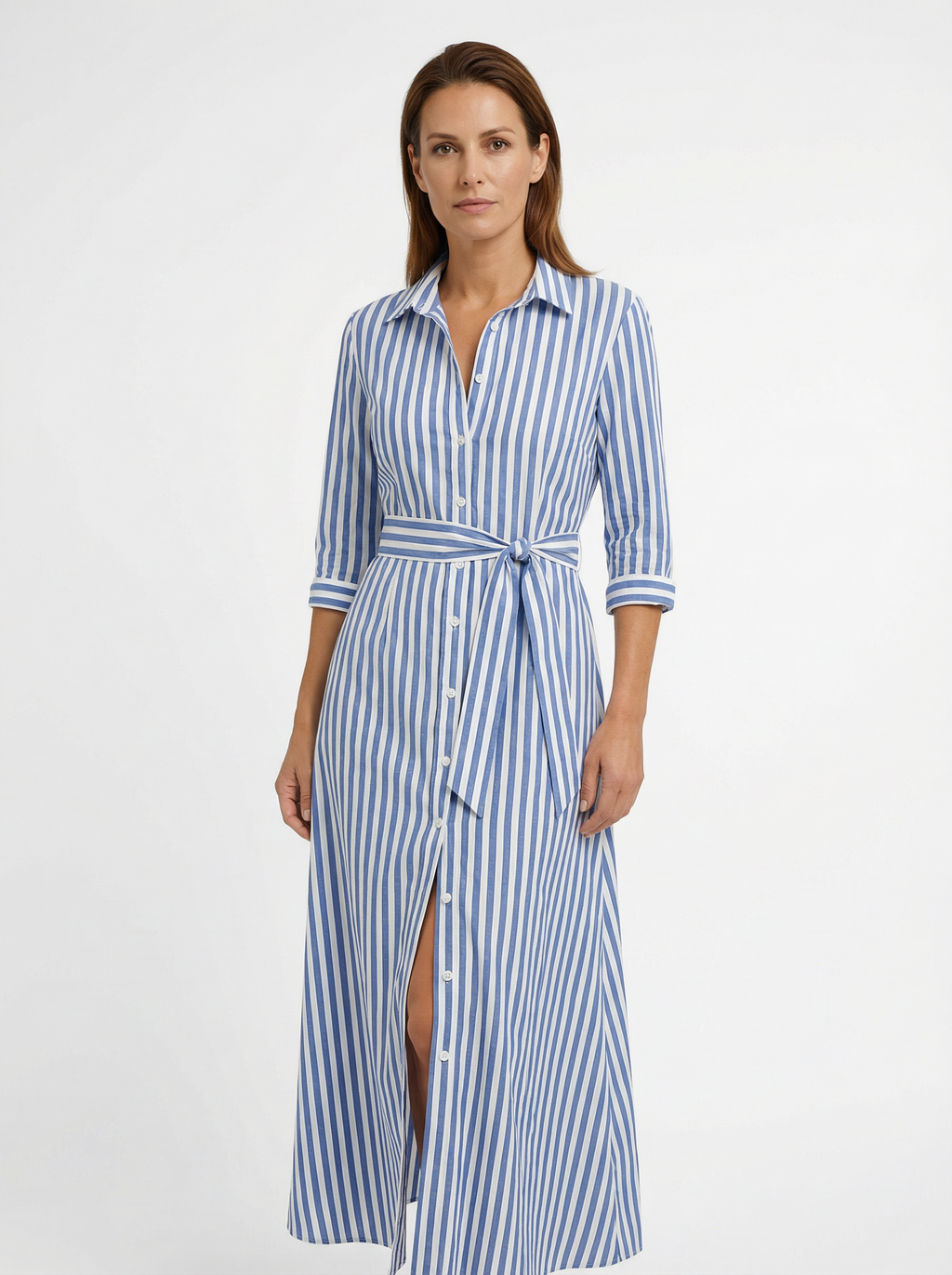 Dress Women Maxi Loose Fit 3/4 Sleeve Elegant