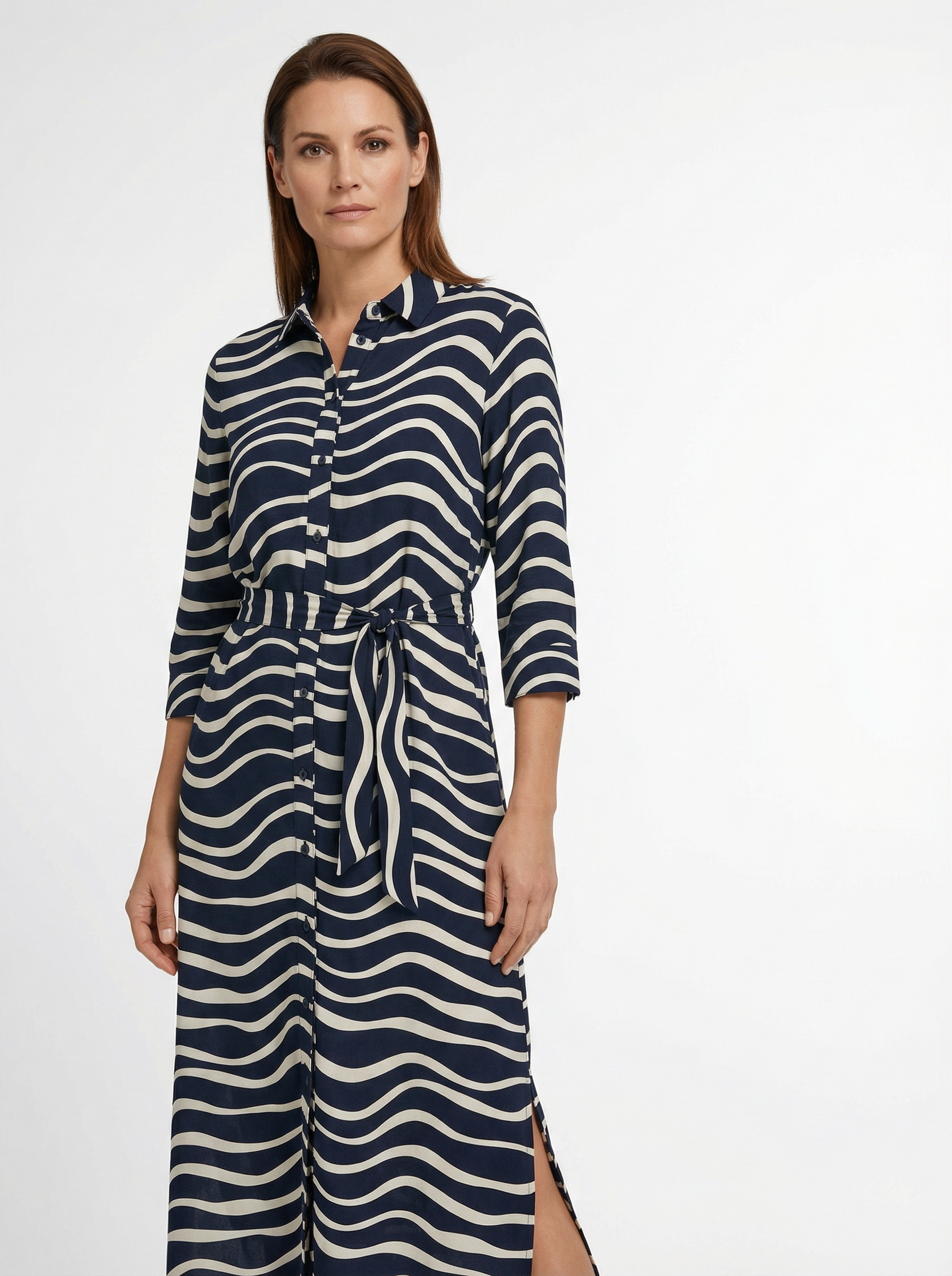 Dress Women Maxi Loose Fit 3/4 Sleeve Elegant