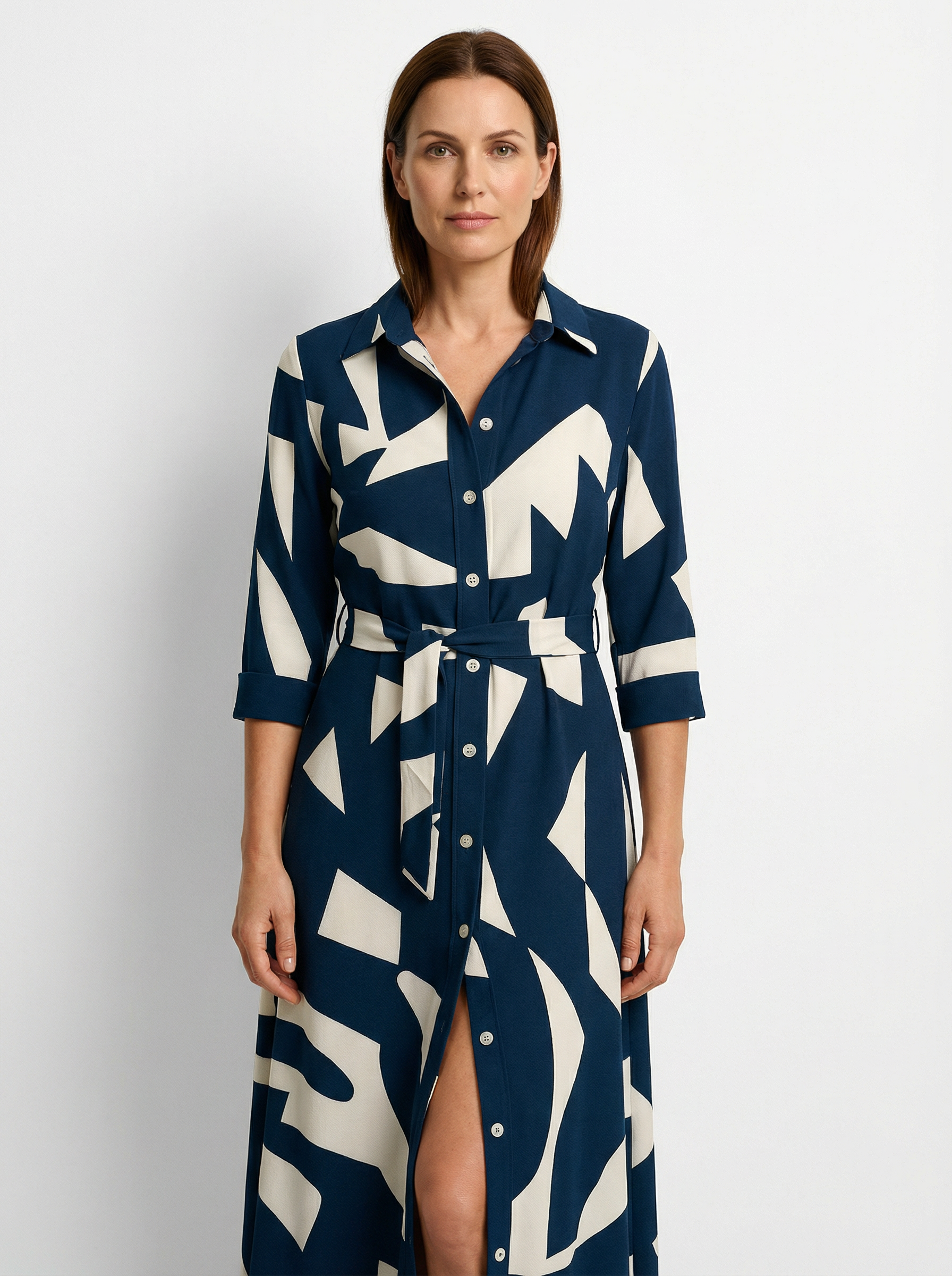 Dress Women Maxi Loose Fit 3/4 Sleeve Elegant