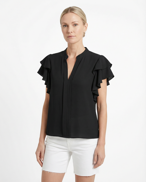 Blouse Women Sleeveless Refined Cut Everyday Style