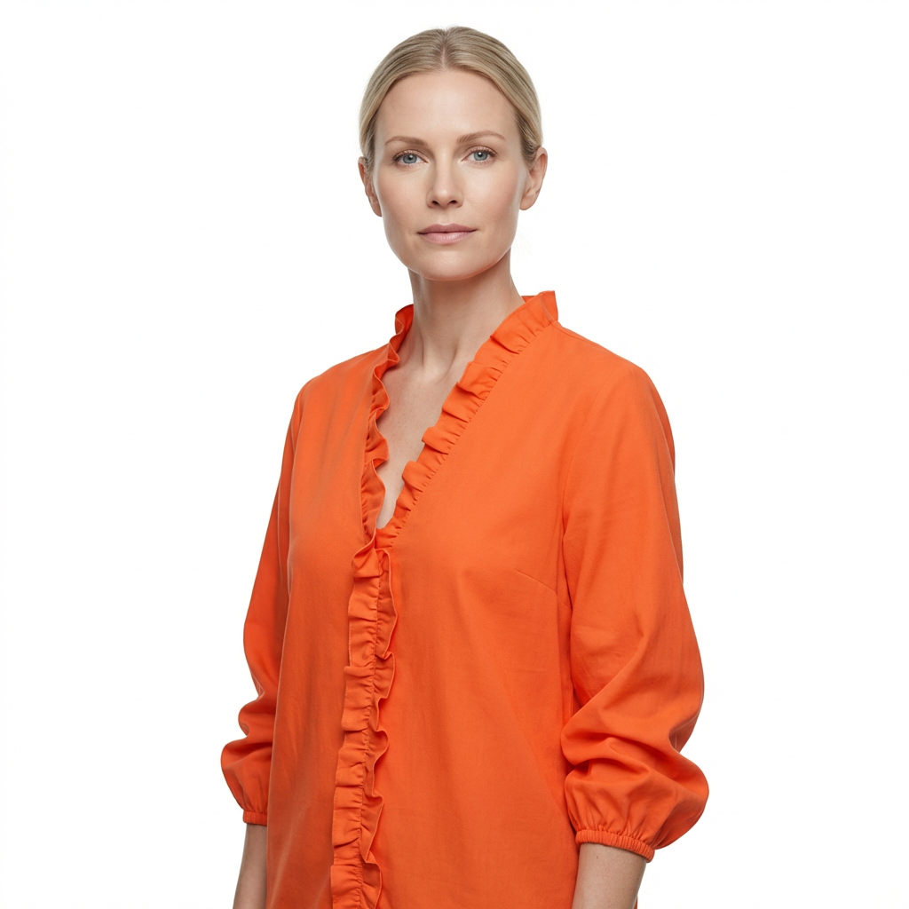 Blouse for Women with Elegant Ruches & Relaxed Cut