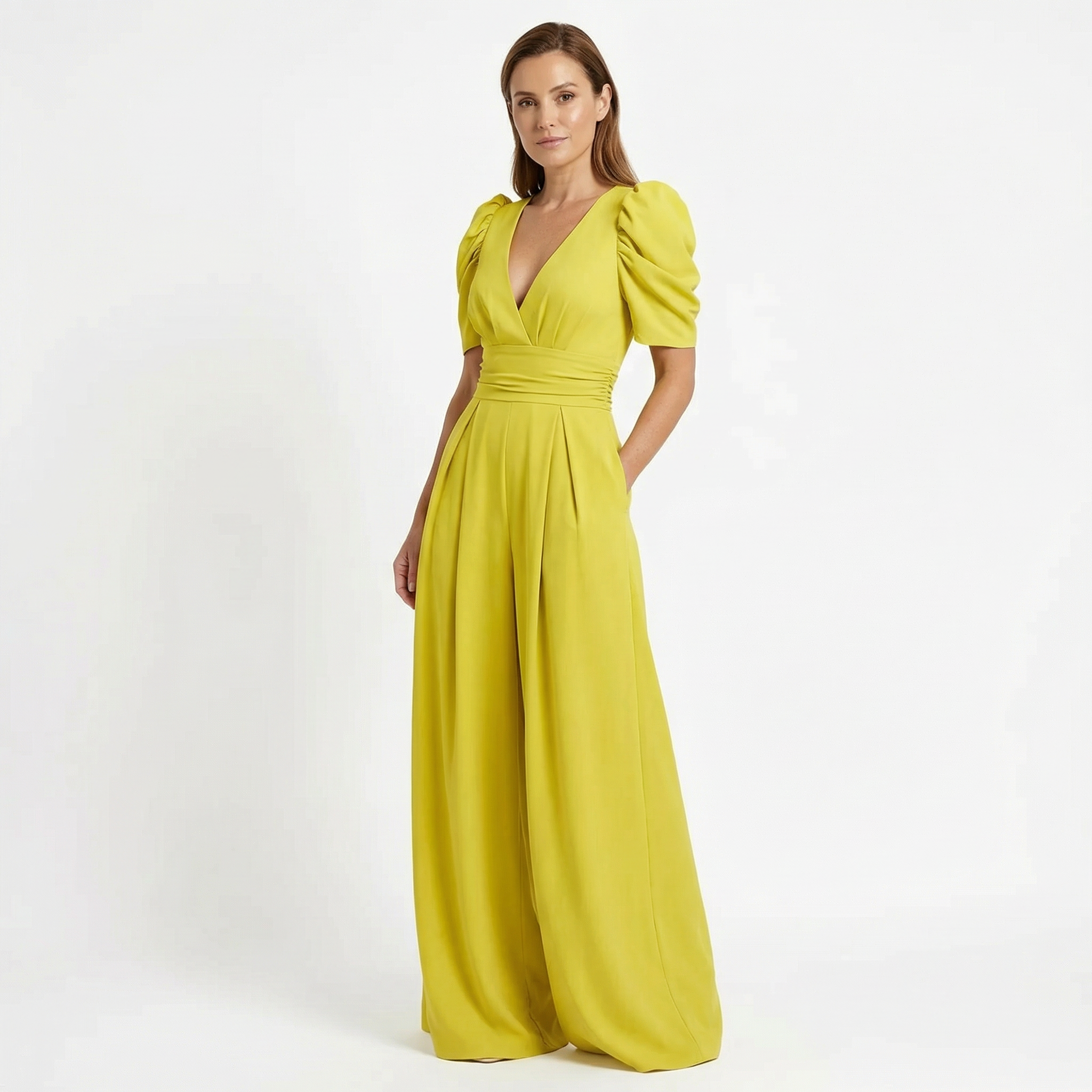 Jumpsuit Women Elegant Long Cut Tailored Design