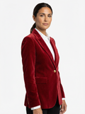 Blazer Women Tailored Fit Classic Lapel Gold Button Details