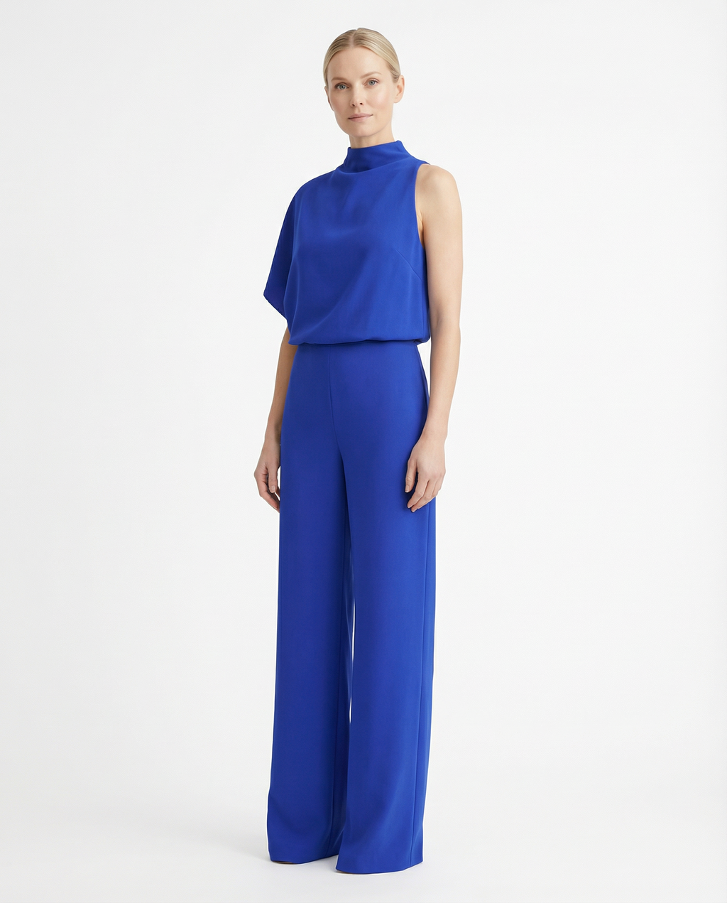 Jumpsuit Women Halter Neck Sleeveless Elegant Wide Leg