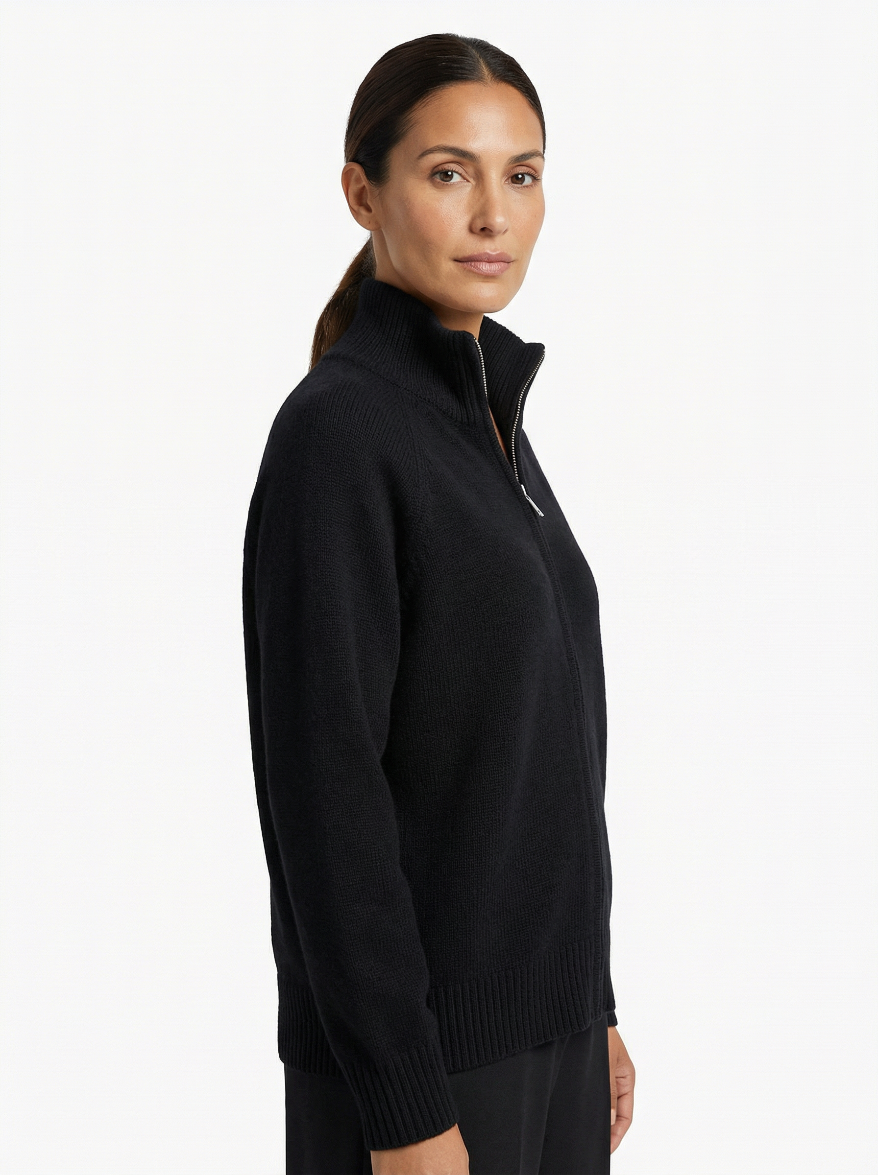 Cardigan Women Full-Zip Front Tailored Silhouette