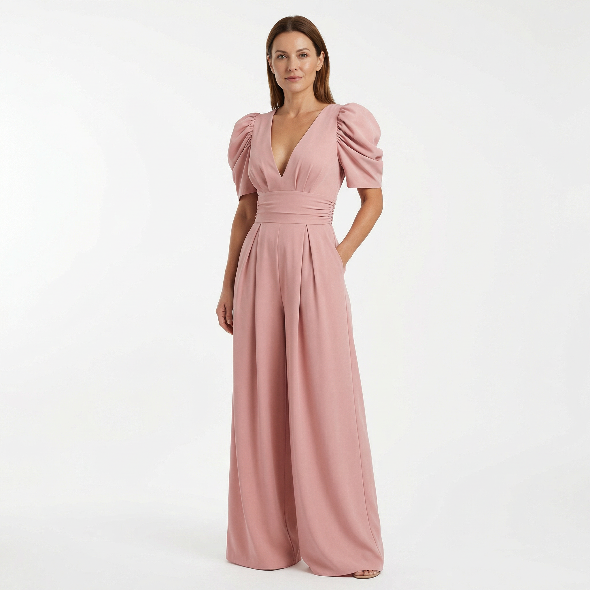 Jumpsuit Women Elegant Long Cut Tailored Design