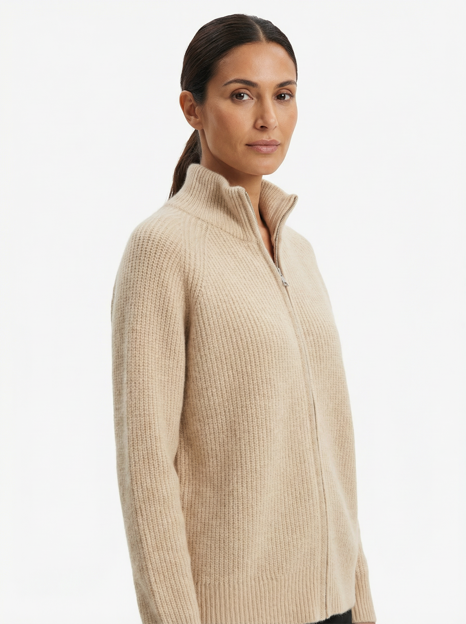 Cardigan Women Full-Zip Front Tailored Silhouette