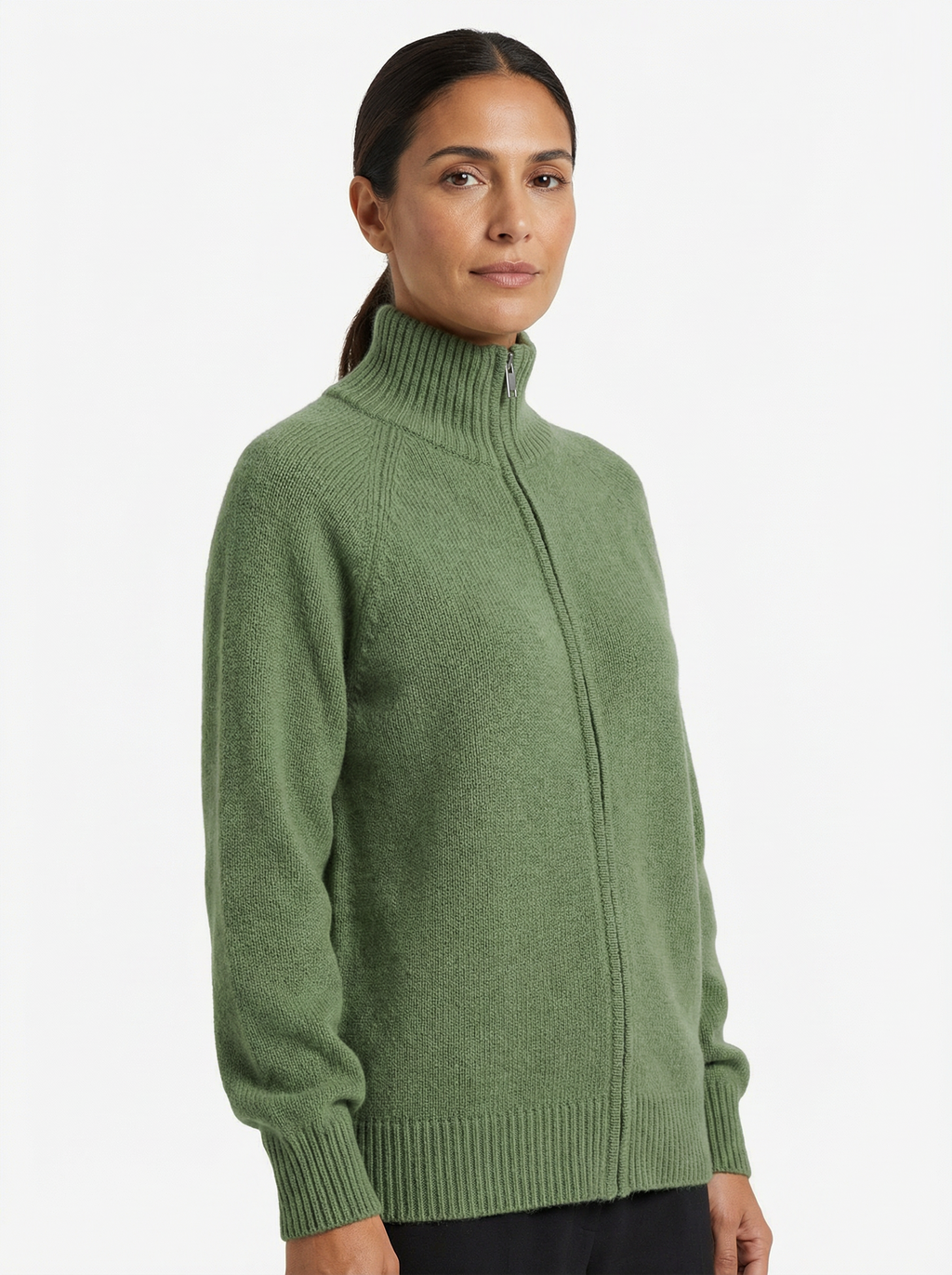 Cardigan Women Full-Zip Front Tailored Silhouette